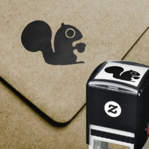 Sello Automático Ardilla con la nuez