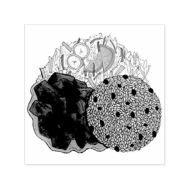 Sello Automático Arroz de cabra de curry y comida del Caribe jamaiq (Diseño)