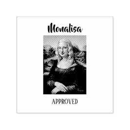 Sello Automático Arte de parodia divertida de la Mona Lisa