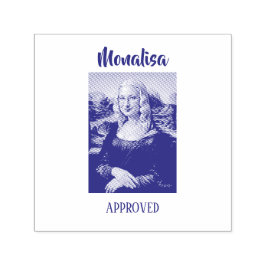Sello Automático Arte de parodia divertida de la Mona Lisa