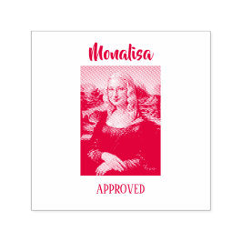 Sello Automático Arte de parodia divertida de la Mona Lisa
