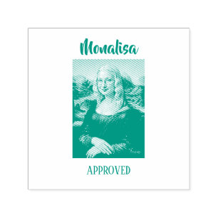 Sello Automático Arte de parodia divertida de la Mona Lisa