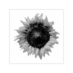 Sello Automático Arte deco Gran girasol vintage