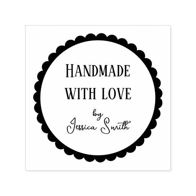 Sello Automático Artesanía Simple Hecha a Mano con Amor (Diseño)