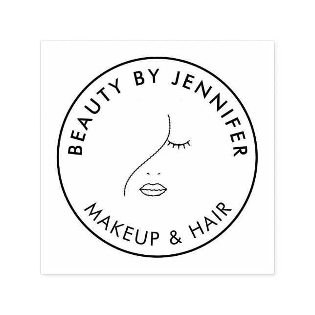 Sello Automático Artista de maquillaje con logotipo de belleza faci (Diseño)