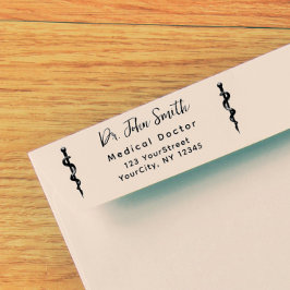 Sello Automático Asclepius médico Dirección de retorno de escritura