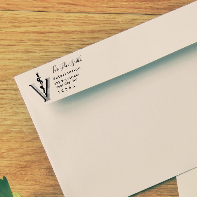 Sello Automático Asclepius Veterinary Moderinary Script Return Addr (Subido por el creador)