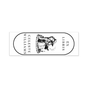 Sello Automático Asistente mágico Ex Libris Library Bookplate Book