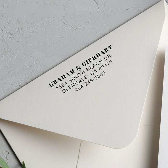 Sello Automático Asociación Comercial de Abogados Personalizados de (Bold Modern Simple Return Address Rubber Stamp)