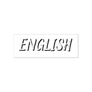 Sello Automático Asunto Escolar de Texto Vertical Lila Minimalista