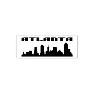 Sello Automático Atlanta Georgia City Skyline Silhouette