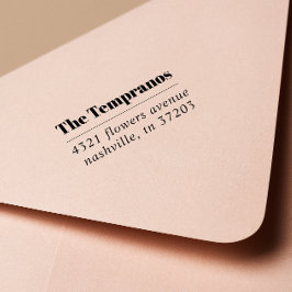 Sello Automático Audaz boda elegante y elegante de nombre familiar