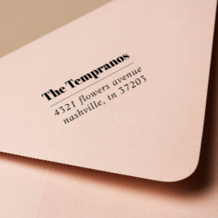 Sello Automático Audaz boda elegante y elegante de nombre familiar