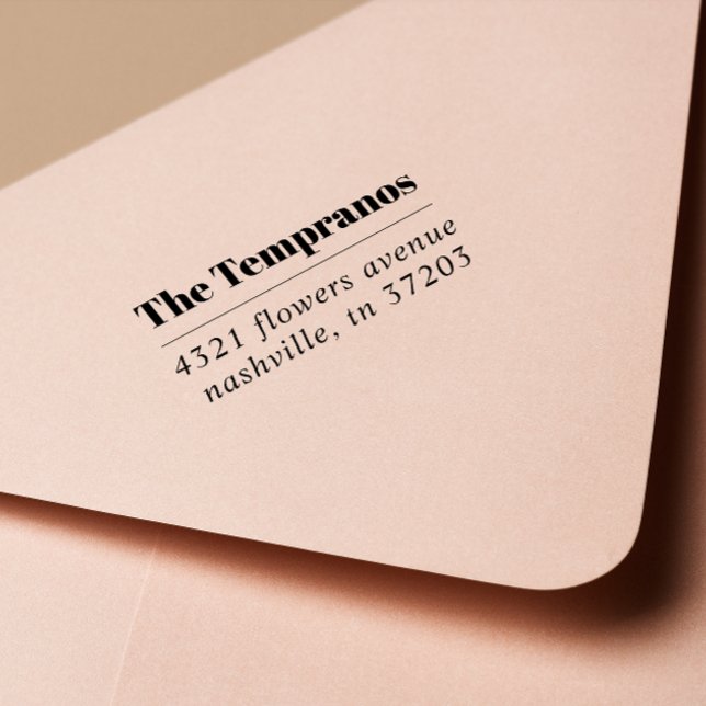 Sello Automático Audaz boda elegante y elegante de nombre familiar (Subido por el creador)