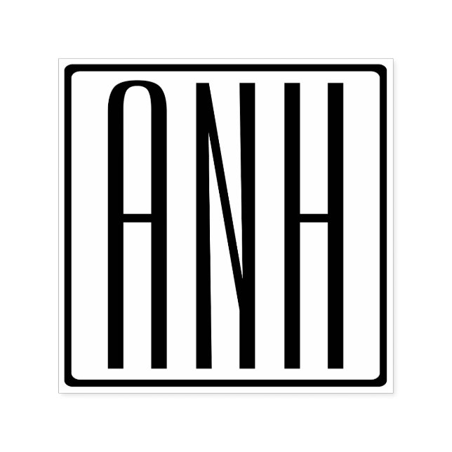 Sello Automático Audaz Monograma Moderno 3 Iniciales (Diseño)