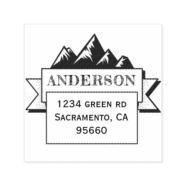 Sello Automático Aventura familiar | Devolver marca de dirección (Diseño)