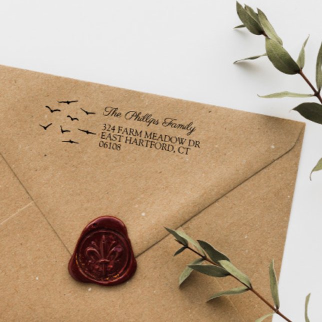 Sello Automático Aves volantes Granja de campo Nombre y dirección r (Subido por el creador)