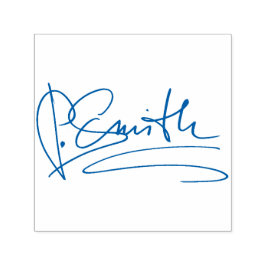 Sello Automático Azul de firma personalizado