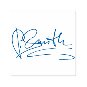 Sello Automático Azul de firma personalizado