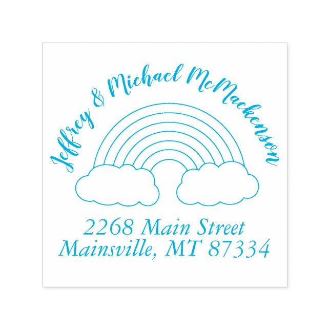 Sello Automático Baby Shower arcoiris (Diseño)