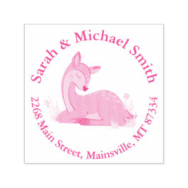 Sello Automático Baby Shower Deer Fawn