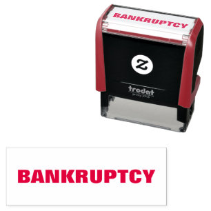 Sello Automático BANKRUPTCY Business Default Estampilla roja de aut