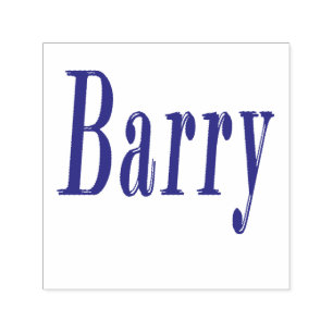 Sello Automático Barry, logotipo de nombre,