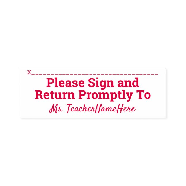 Sello Automático Básico "Por favor, Rótulo y vuelta rápidamente a" (Diseño)