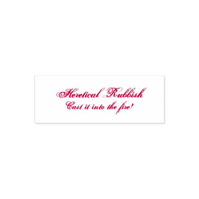 Sello Automático Basura Herética - ¡Arrójalo Al Fuego! (Diseño)