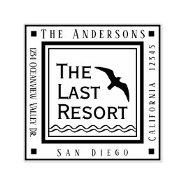 Sello Automático Beach Cottage Su nombre y la plaza de la dirección