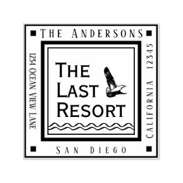 Sello Automático Beach Cottage Su nombre y la plaza de la dirección