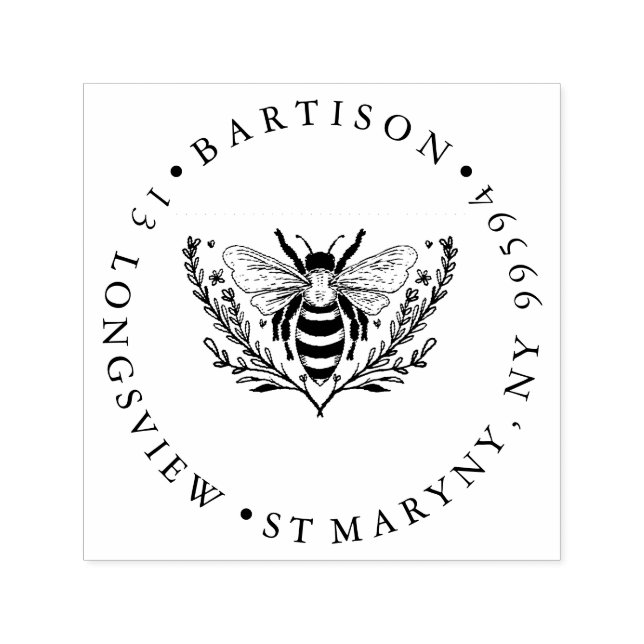 Sello Automático Bebé floral ROUND RETURING DIRECCION RUBBER STAMP (Diseño)