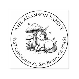 Sello Automático Bebé que duerme Unicornio bajo dirección Toadstoid