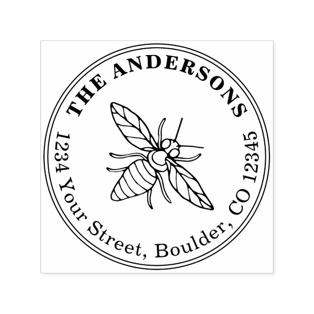 Sello Automático Bee-utiful Honey Bee (Diseño)