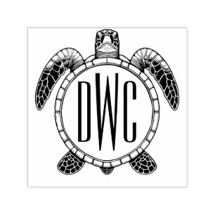 Sello Automático Belly de tortugas marinas Ver 3 (Monograma 2)