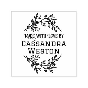 Sello Automático Berries Botánicas "Hecho con amor por"