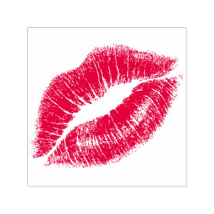 Sello Automático Besar Labios, Beso Realista de Lápiz Labial