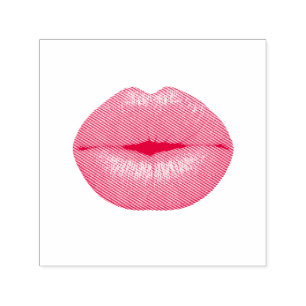 Sello Automático Beso de lápiz labial rojo