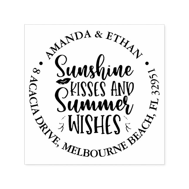 Sello Automático Besos de verano (Diseño)