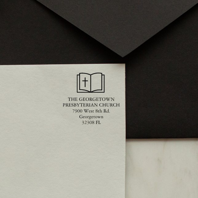 Sello Automático Biblia de la Iglesia Dirección de Devolución Perso (Subido por el creador)