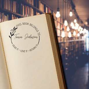 Sello Automático Biblioteca de libros plancha de biblioteca Persona