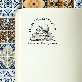 Sello Automático Biblioteca de Personalizados de cráneo de Gótico d