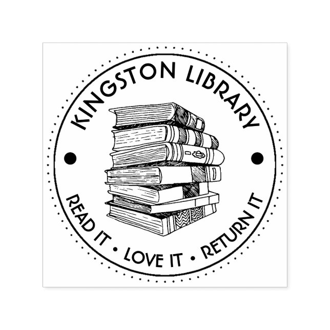 Sello Automático Biblioteca del pueblo Léelo Amalo Devuélvelo Perso (Diseño)