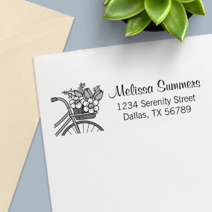 Sello Automático Bicicleta con dirección de la cesta de flores