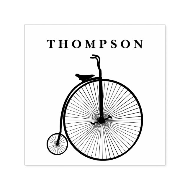 Sello Automático Bicicleta Vintage Velocípedo Penny Farthing Bicicl (Diseño)