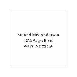 Sello Automático Black and White return Address Label