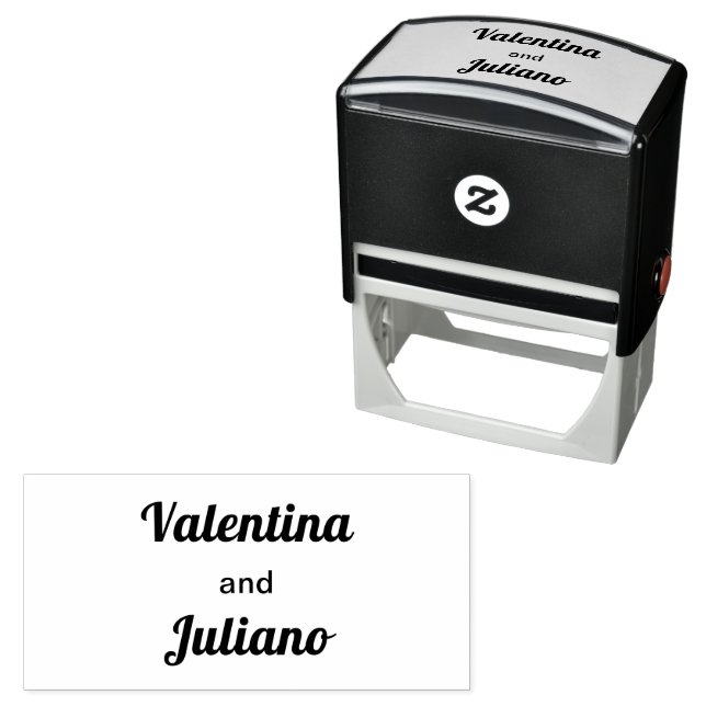 Sello Automático Black and White Typography Wedding Stamp (In Situ)