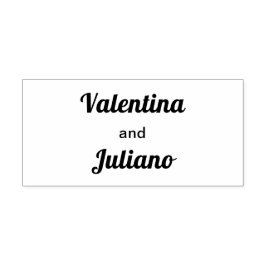 Sello Automático Black and White Typography Wedding Stamp