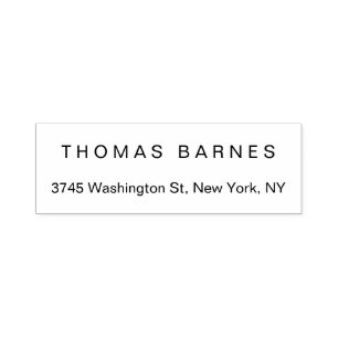 Sello Automático Blanco Clásico Minimalista Simple Elegante