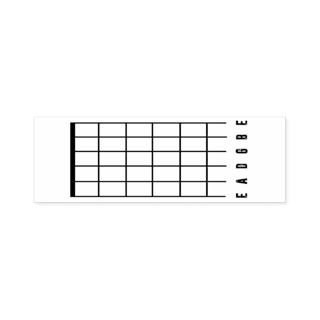 SELLO AUTOMÁTICO BLANCO GUITAR CHORD RUBBER STAMP (Diseño)
